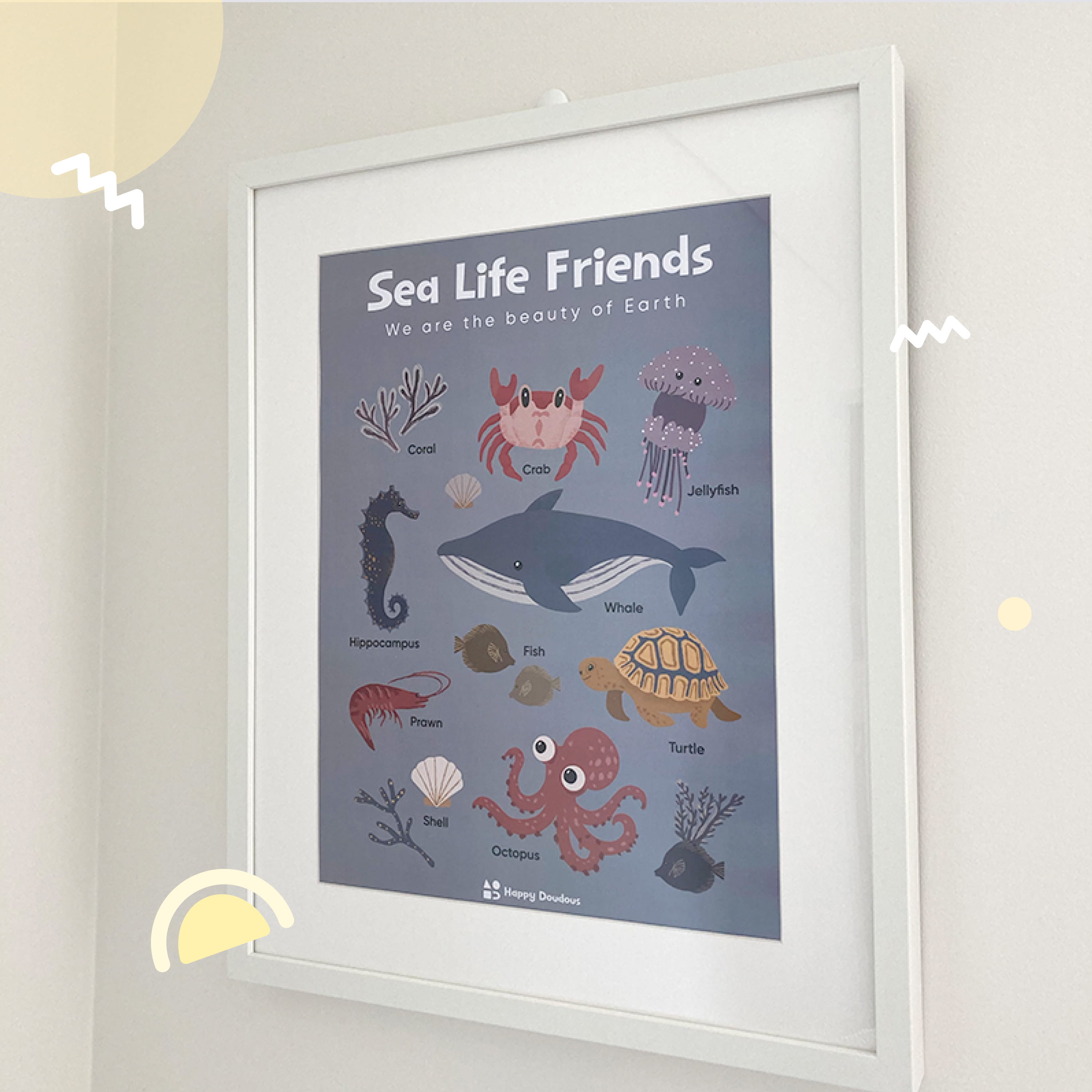 Sea life educational poster