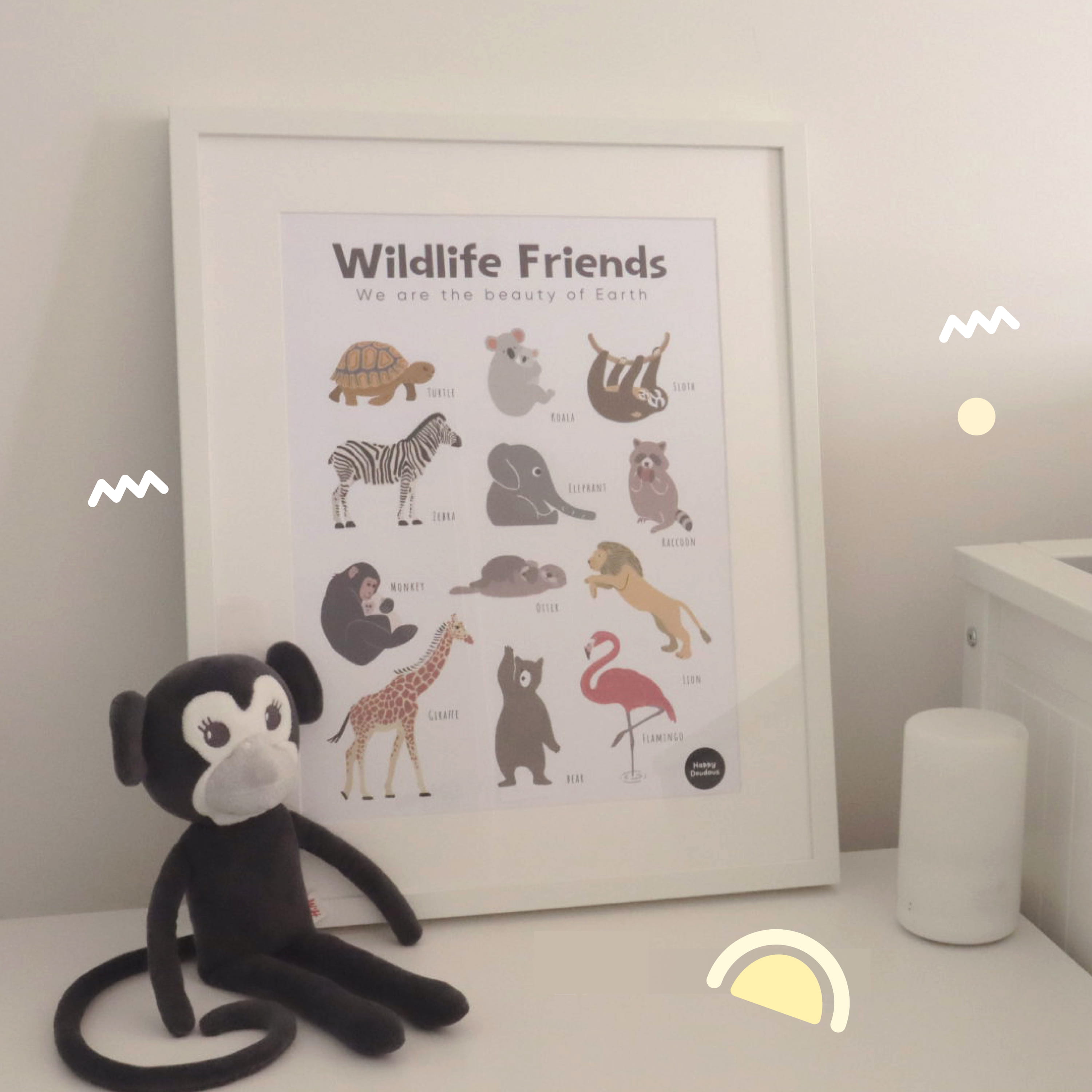 Wildlife educational print