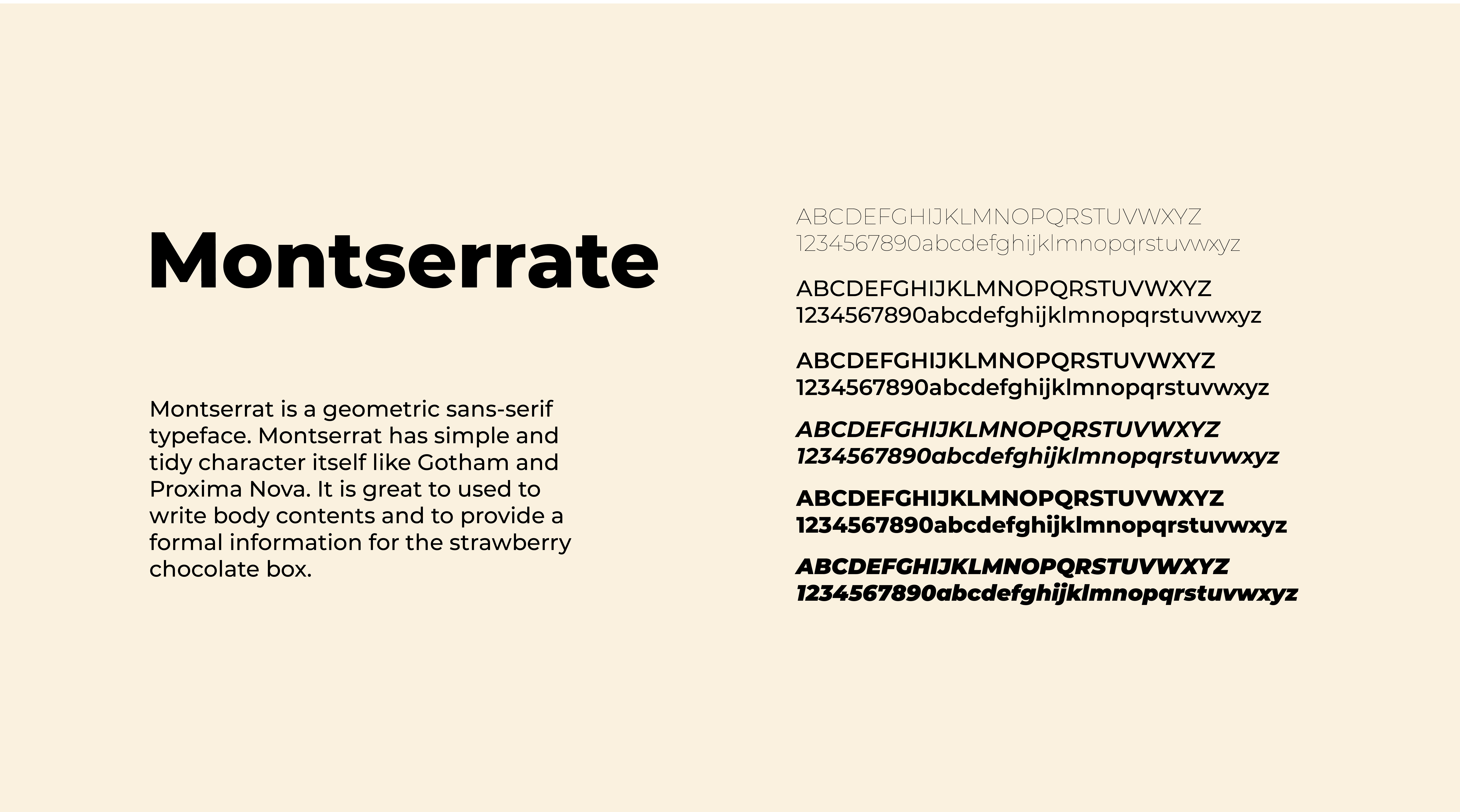 Three Chocolatiers typeface specimen 2