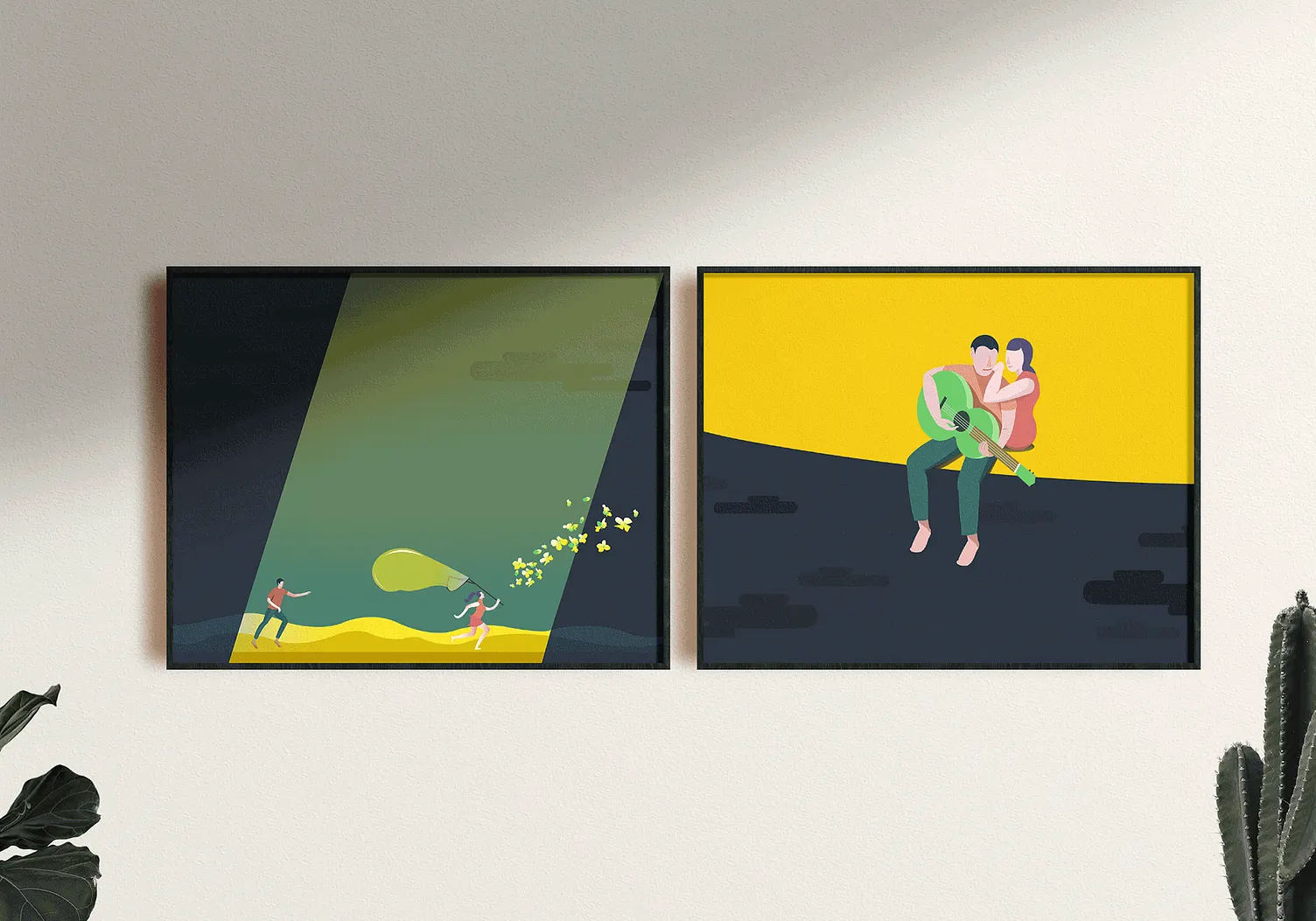 Canola field illustration