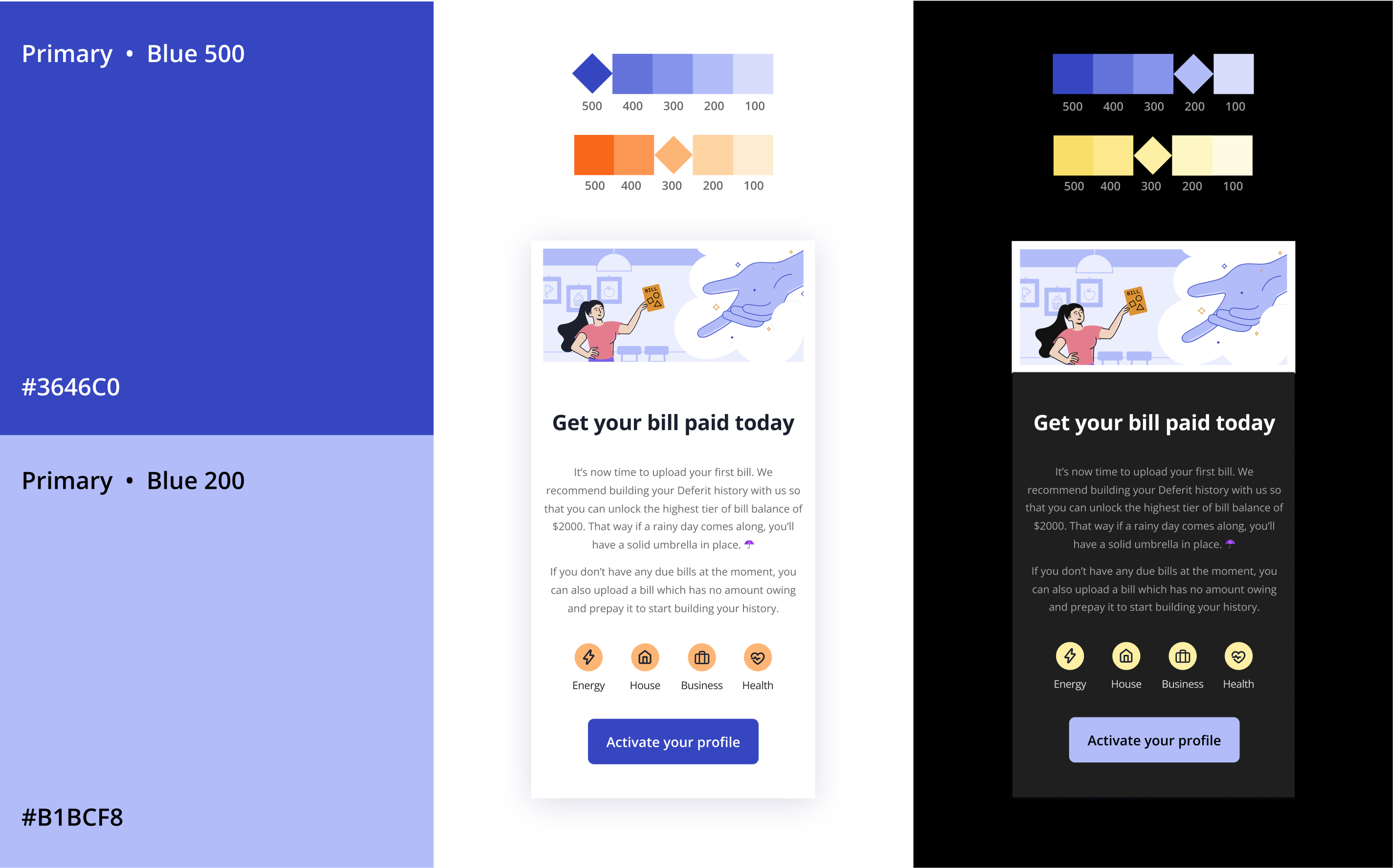 Deferit email colour system