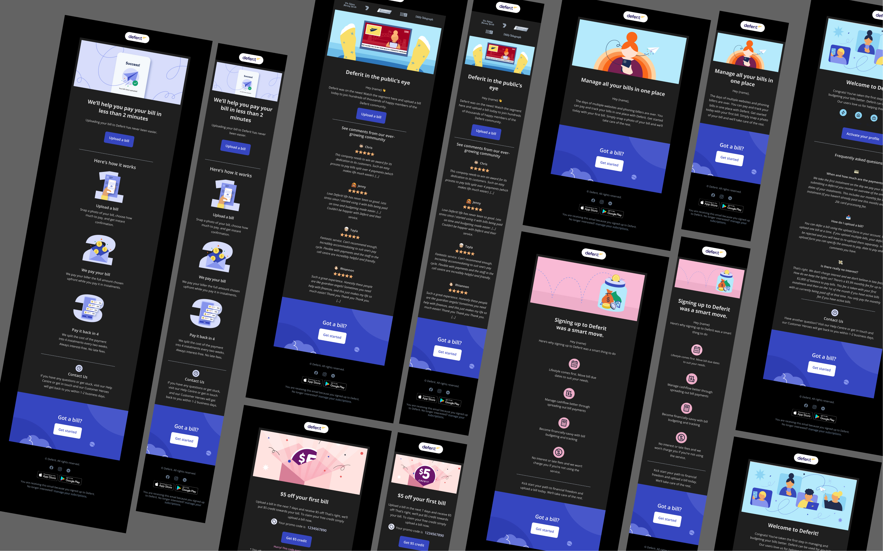Deferit email dark mode