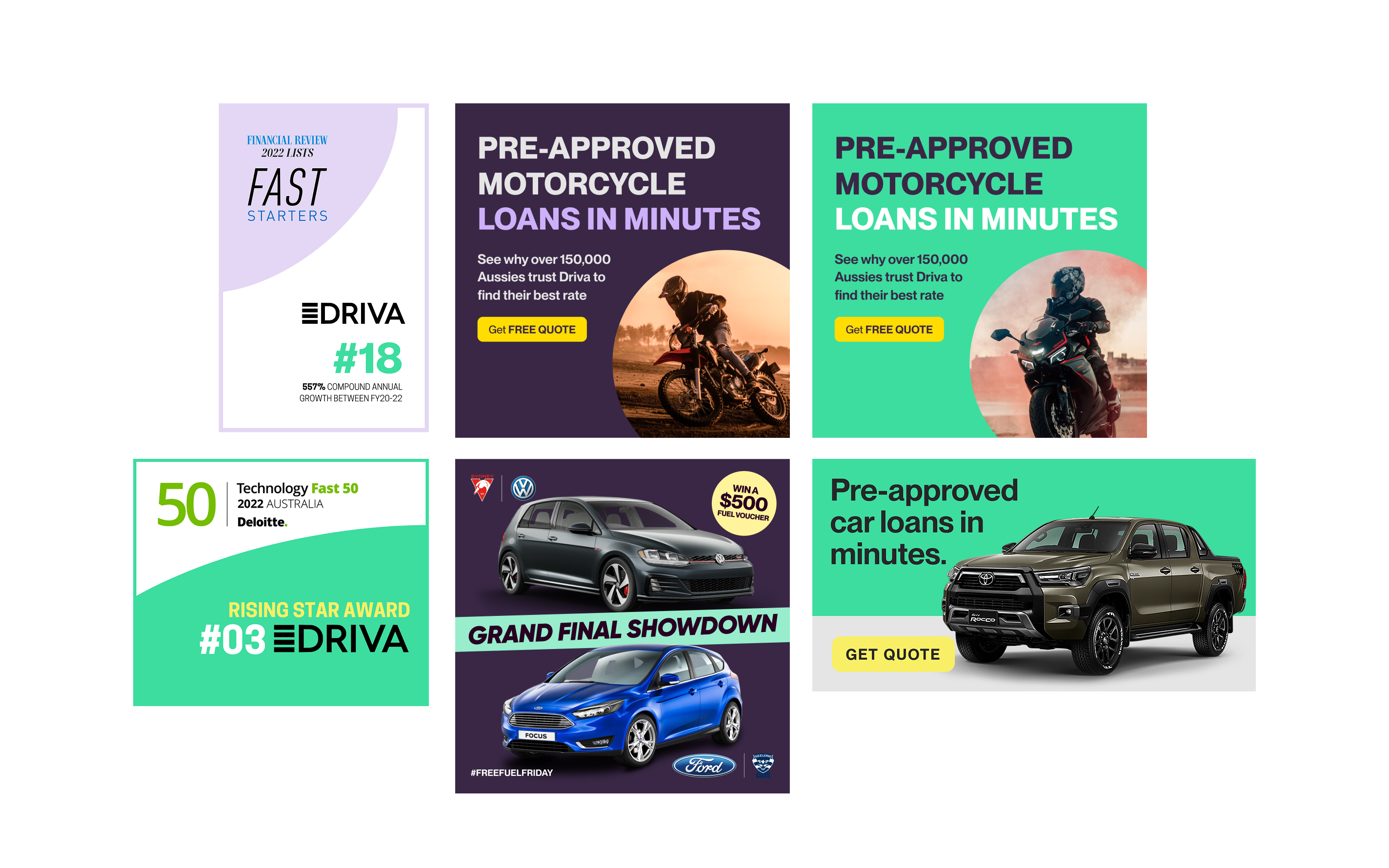 Driva existing campaign design examples before the modular system