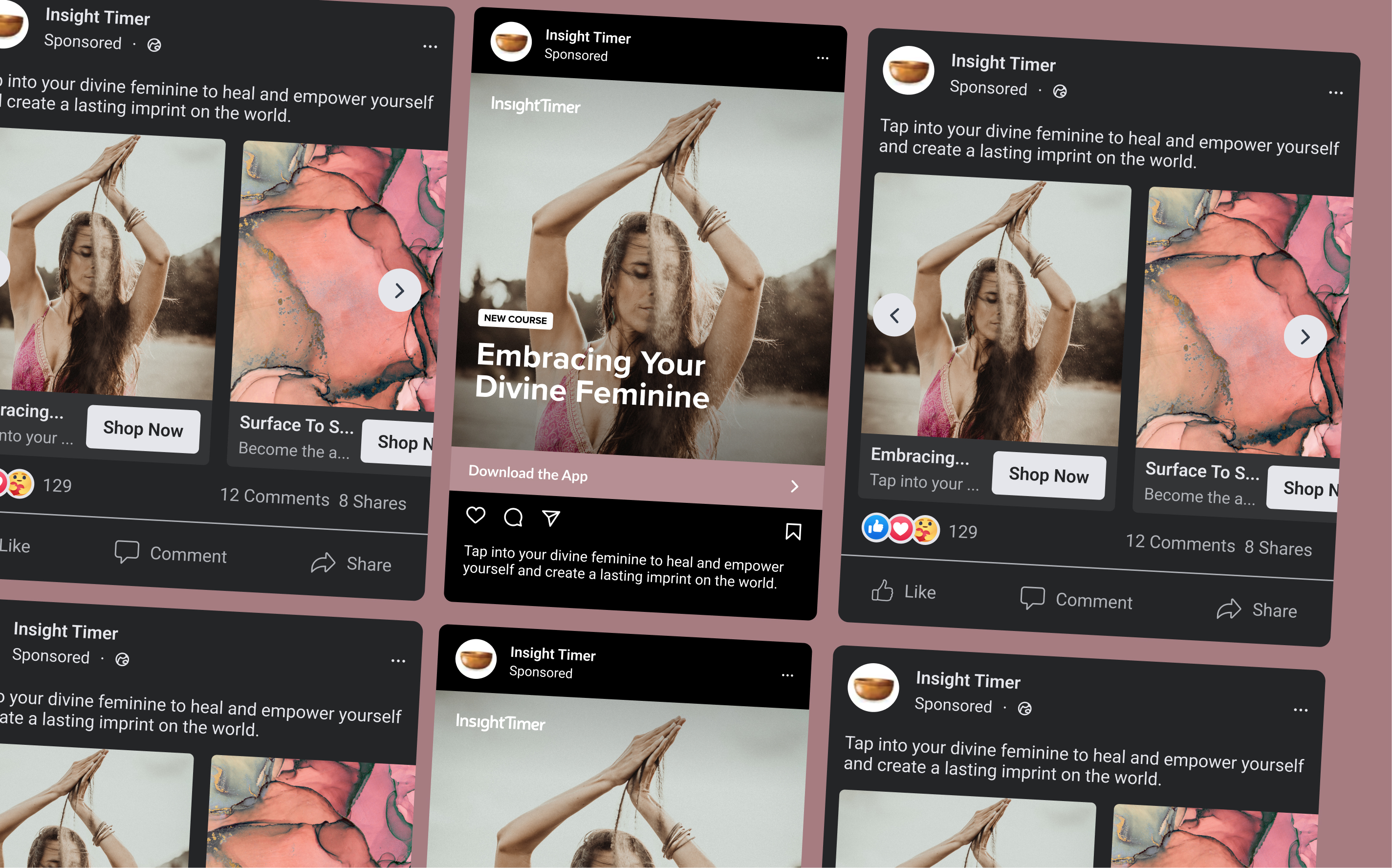Insight Timer social ad design 1 variation