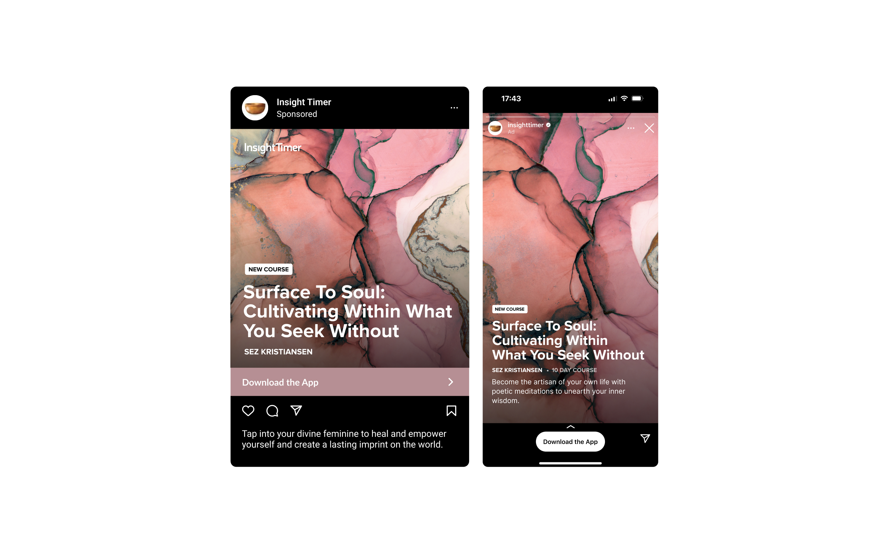 Insight Timer social ad design 2