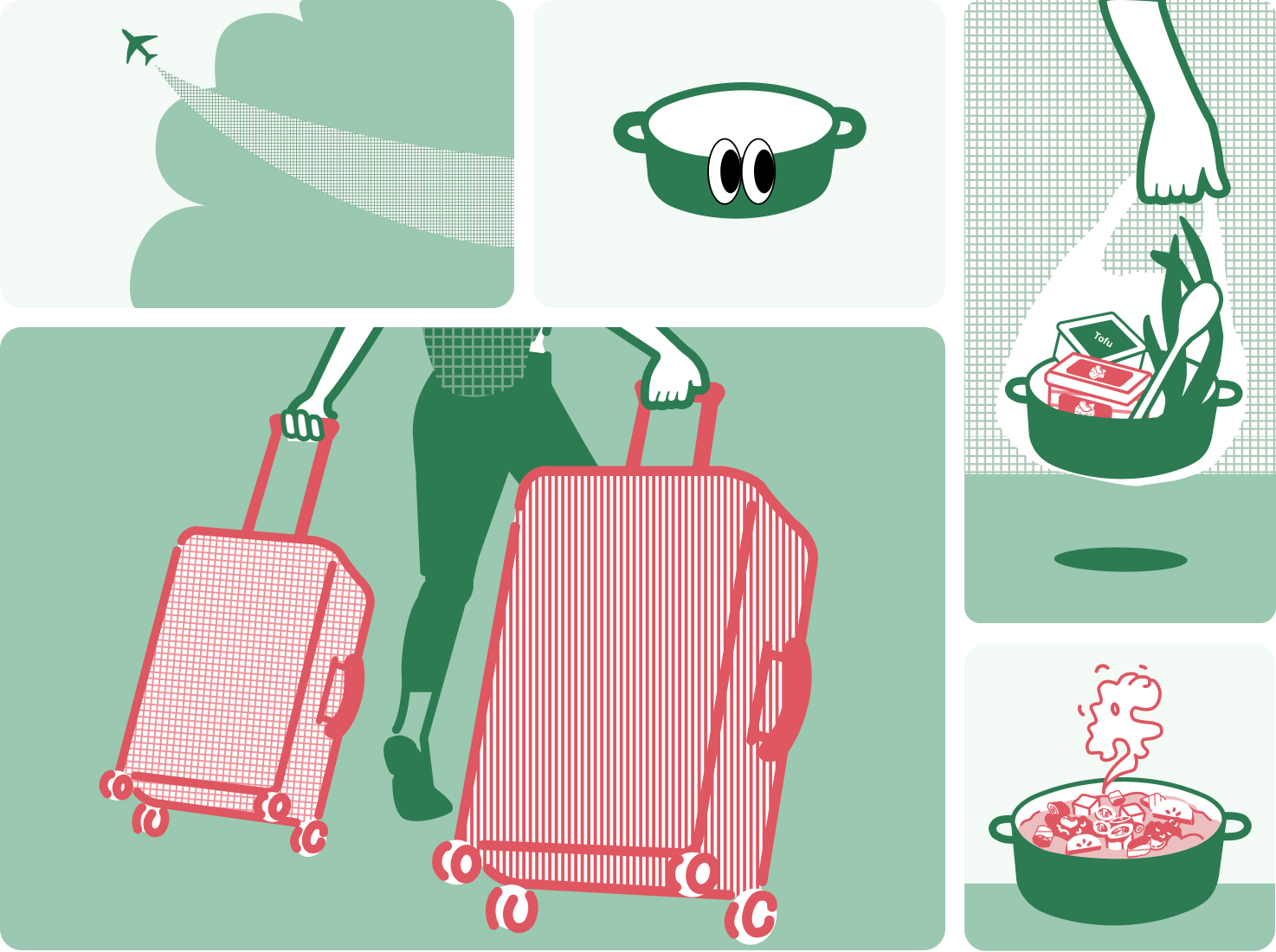 Jeena's Kitchen illustration system