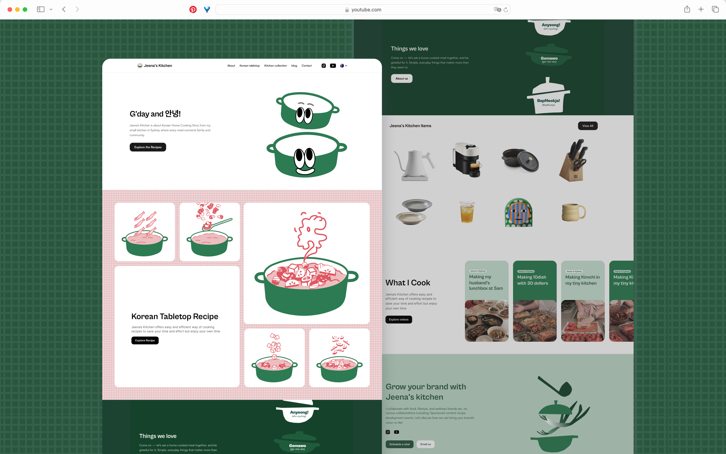 Jeena's Kitchen recipe page