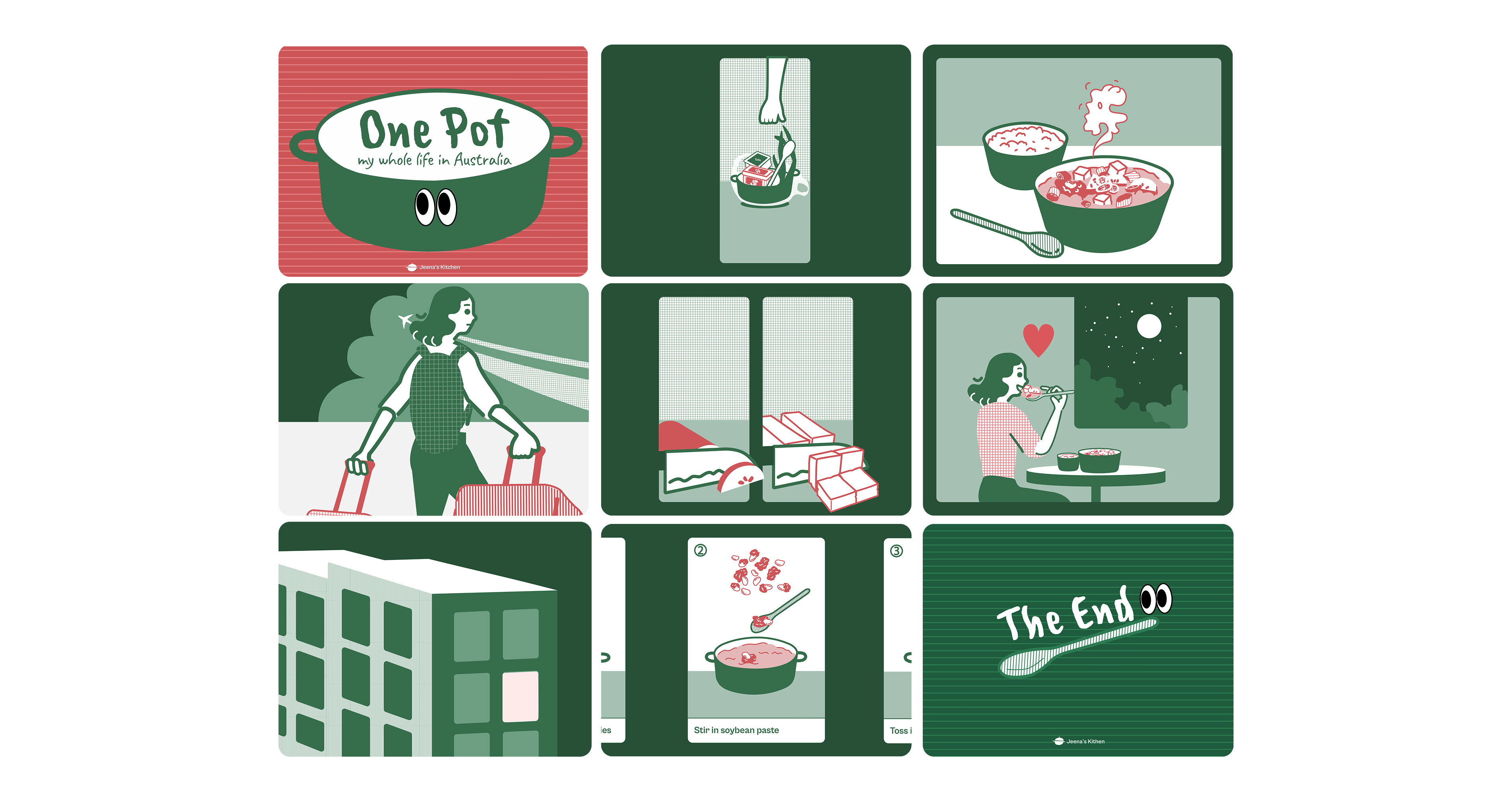 Jeena's Kitchen motion design in context